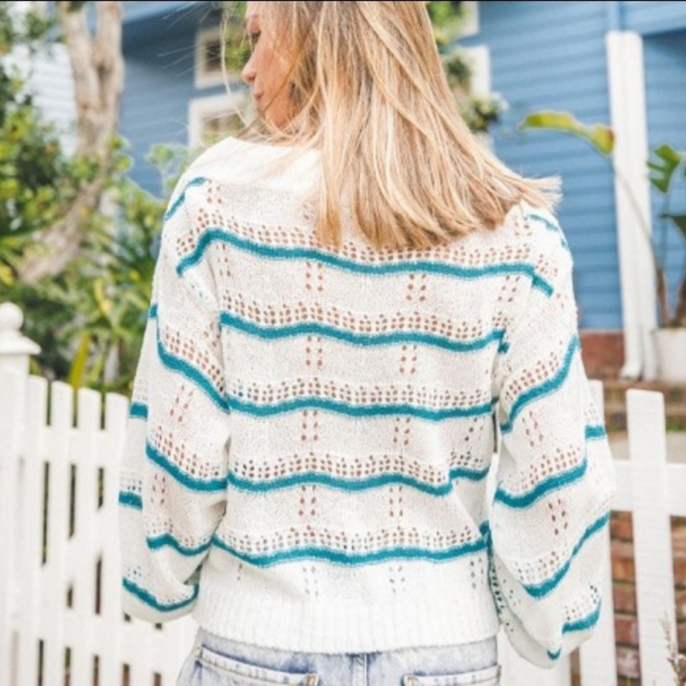 Threadzwear Open Knit Sweater - Picture 2 of 2